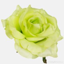 11cm Fabric Rose in Pale Green